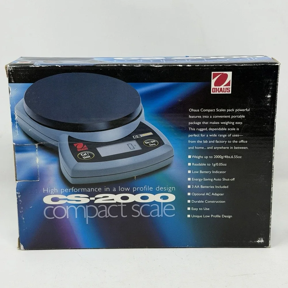 Brand New Ohaus CS-2000 Compact  Scale High Performance Low Profile CS2000-0W0